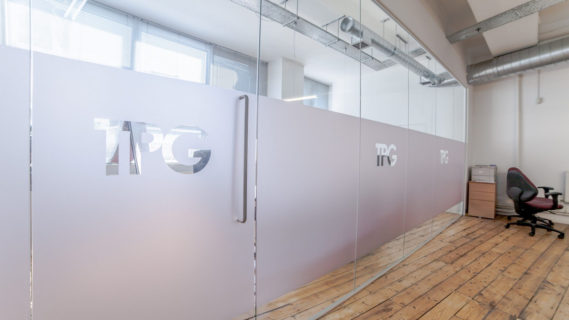 TPG office glazed partition TPG office glazed partition