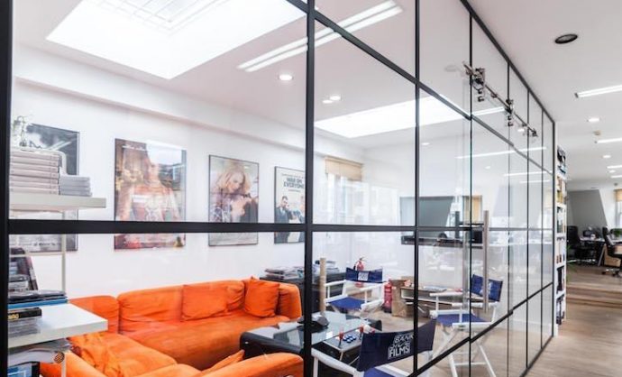 Industrial Style Black Framed Partition-Photo №56