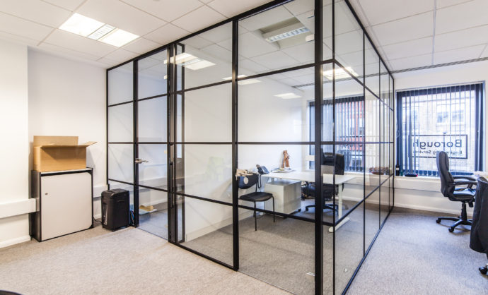 Industrial Style Black Framed Partition-Photo №10