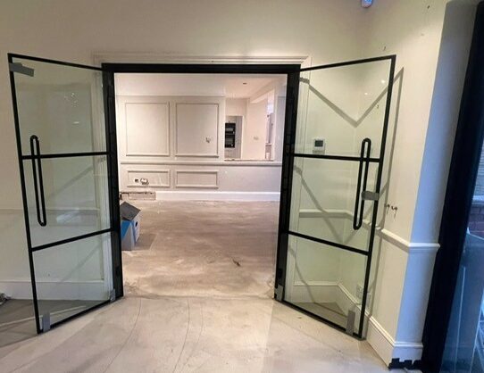 Industrial Style Black Framed Partition-Photo №58