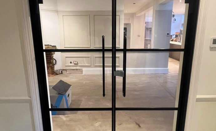 Industrial Style Black Framed Partition-Photo №52