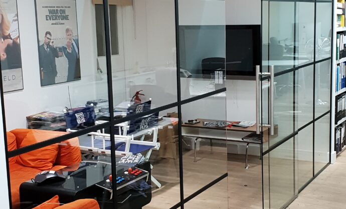 Industrial Style Black Framed Partition-Photo №6