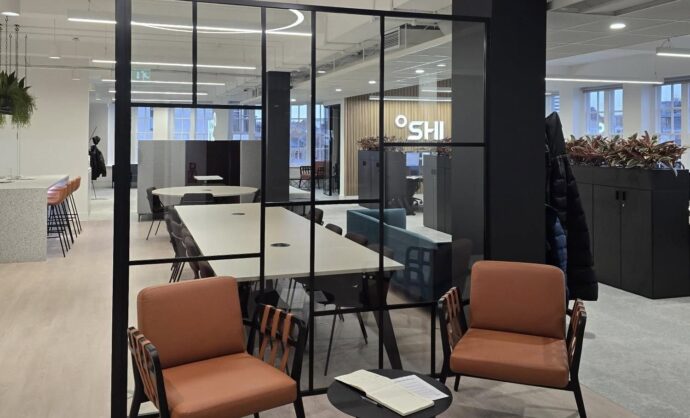 Industrial Style Black Framed Partition-Photo №7