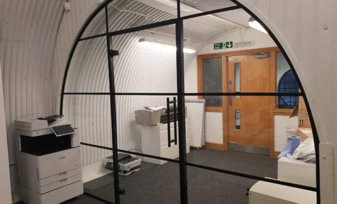 Industrial Style Black Framed Partition-Photo №31