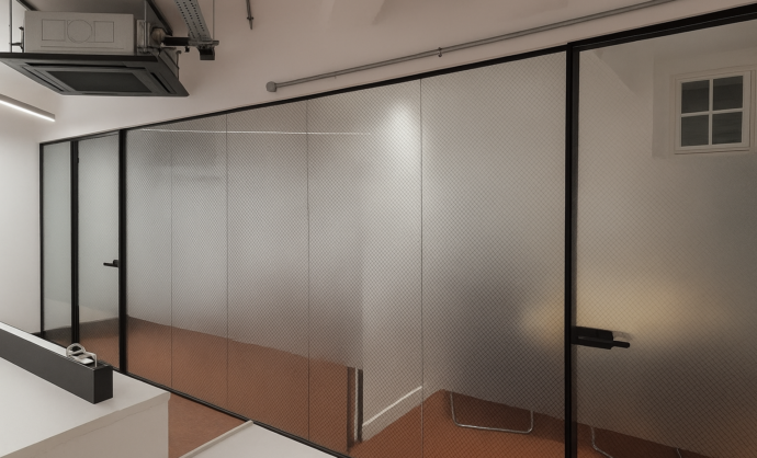 Patterned obscured glass