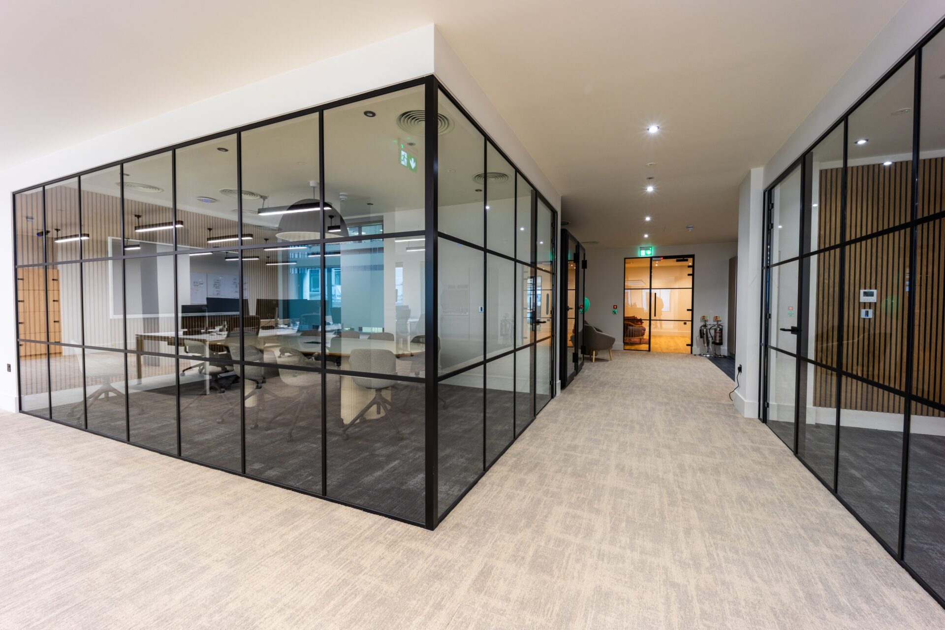 Industrial Style Black Framed Partition